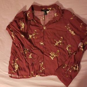 Forever 21 Crop top button down